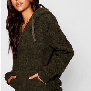 Teddy knitted zip hoody